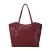 Bolsa grande diária com padrão trançado retrô para mulheres, nova bolsa tote de grande capacidade da moda, bolsa de ombro casual para o dia a dia