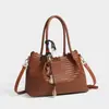 Bolso de Gran Capacidad para Viajes Diarios Mujer Otoño 2026 Nuevo Versátil Bolso de Hombro Bolso Tejido Sintético Popular de Hombro Único Bolso Madre-Hijo