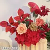 Nuevo Estilo Chino Boda kt Colgante de Tela Banner Montaje Marca Habitación de Boda Diseño Carácter Feliz Linterna Vestir Fiesta de Boda Puerta Tarjeta de Bienvenida