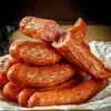 [Pacote de 0,5kg] Salsicha Vermelha Estilo Harbin, uma Especialidade do Nordeste da China, Salsicha de Carne Cozida, Lanches Embalados a Vácuo