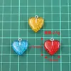 9 Colores 19x21mm Accesorios de Resina DIY Corazón Brillante Lindo Pasador para el Cabello Bolso Llavero Colgante Decoración