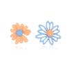 Nuevos pendientes de flores exageradas de hadas transfronterizos, pendientes de pétalos con diseño europeo y americano, pendientes de flores con sentido de primavera.