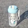 Novo Copo de Plástico para Meninos e Meninas Ins com Aparência de Alta Qualidade Simples Anticolisão Dupla para Beber Fofo Grande Capacidade Desenho Animado Copo de Água