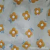 Alfombrilla de té japonesa Bordada Algodón y Lino Doble Capa Posavasos Fábrica Lista para Usar Flor Amarilla Pequeña Tela Bordada Artesanal Pesada Moda