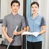 Limpeza de roupas manga curta quarto de hotel camareira roupa de trabalho verão feminino propriedade de hotel limpeza de piso roupa PA masculino