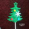 Tarjeta de decoración navideña para insertar en pastel, adorno de papel para pastel, guirnalda, anillo de hierba, decoración de torre de fresas, estrella de dibujos animados, adorno para árbol