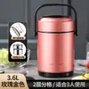 Fiambrera térmica de acero inoxidable para invierno, portátil, de gran capacidad, multicapa, para el hogar, para trabajadores de oficina, olla para sopa las 24 horas