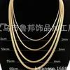 Ventas Directas de Fábrica de Collares de Cadena Hechos a Mano Galvanizados, Cadenas de Acero Inoxidable, Cadenas de Hueso de Serpiente, Cadenas Cubanas, Cadenas de Linterna Estilo Hip-Hop