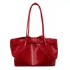 Bolso de mano de nicho de alta gama coreano, bolso tote de gran capacidad, lazo de moda, bolso dulce para el hombro