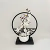 Nuevo Set de Pantalla Estilo Chino Flor de Invierno Simulada Muebles para el Hogar Mini Jarrón de Plástico Muebles para Planta en Maceta en la Entrada del Patio