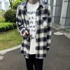 Camisas Retro Americanas de Cuadros de Manga Larga para Hombres y Mujeres, Holgadas y Versátiles, Camisas de Alta Gama para Parejas, Chaquetas de Otoño