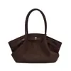 Bolso Tote Transfronterizo de Terciopelo Escarchado de Gran Capacidad para Mujer Otoño/Invierno 2025 Nuevo Bolso Plegado de Axila Bolso de Hombro Único para Viajar