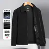 Jaqueta Masculina Nova para Meia-Idade e Idosos para Outono e Inverno, Casual de Negócios, Solta, com Lapela, Xadrez, Casual