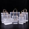 Saco de Plástico Transparente de PVC para Compras de Lanches Prontos Sacolas Tote de Plástico PP Sacos para Embalagem de Presente