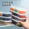 Caja refrigeradora larga y estrecha con compartimentos para comida cocinada, alimentos marinados, snacks fríos, caja de degustación de muestras, caja de conservación de alimentos, caja de almacenamiento