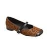 Sapatos Mary Jane de estilo francês retrô, bico redondo, versáteis, com tira fina e sola macia, para mulheres, modelo verão 2025.