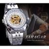 Reloj Guangzhou Chingxi Jaragar Moda Masculina Casual Esfera Grande Calado Mecánico Totalmente Automático