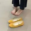 Sapatilhas Redondas Estilo Francês 2026 Primavera/Verão Femininas de Calçar Baixas Retrô com Solado Macio Sapatos de Vovó