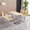 Juego de mesa y sillas para comida rápida, bar de snacks, tienda de fideos, cafetería escolar para estudiantes, comedor de empresa, comedor de fábrica, mesa y sillas de comedor de acero inoxidable