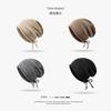 Gorro Retro Pile de Confinamiento para Mujer que Muestra el Rostro, Pequeño, Rizado, a Prueba de Viento, Versátil, para Circunferencia de Cabeza Grande, Tejido, para el Frío, Sombrero de Estilo Japonés para Hombre