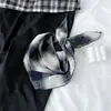 Bufanda Triángulo Estilo Ins Coreano y Japonés con Cinturón Superpuesto, Bufanda de Seda, Pañuelo para la Cabeza de Mujer, Bufanda Triángulo de Sarga, Bufanda para el Cuello para Combinar con Ropa