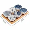 Plato Pequeño de Cerámica Cuadrado para Postre Vajilla Japonesa Vintage Plato para Salsas Casero Plato para Condimentos de Sushi Envío Gratis