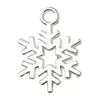 20 Piezas Mixtas de Muñeco de Nieve Navideño Plateado Brillante, Árbol de Navidad, Campana, Ciervo, Copo de Nieve, Accesorios para Joyería, Colgantes para Pendientes y Pulseras DIY
