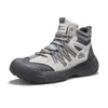 Zapatos Deportivos Casuales de Caña Alta HuiLi para Hombre, Antideslizantes Resistentes al Desgaste para Senderismo al Aire Libre Montañismo, Calzado de Trabajo para Protección Laboral para Hombre