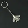 Atacado transfronteiriço mais vendido personalizado criativo modelo de caça de metal pingente de bolsa para carro chaveiro de avião anti-perda