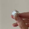 Anillo abierto de perla irregular de diseño nicho para mujer, temperamento de personalidad, anillo de moda, Nuevo
