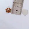 Acessórios para Joias DIY Esmalte Colorido com Glitter Estampa de Patinha de Cachorro Patinha de Gato Pingente Chaveiro Pet Cachorro Brinco Charme