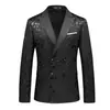 Traje Profesional Cruzado Nuevo para Hombre Tallas Grandes Chaqueta Individual Casual de Doble Botonadura para Hombre Vestido de Negocios para Hombre