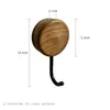 Gancho Adhesivo Fuerte de Madera de Nogal, Gancho Individual sin Taladro para Colgar Ropa Detrás de la Puerta, Gancho para Abrigos y Sombreros Montado en la Pared del Hogar con Ventosa sin Rastro
