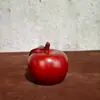 Adorno de Manzana Tallada en Madera de Palo de Rosa Fruta de Madera Decoración para Gabinete de Sala de Estar del Hogar Artesanía Regalo de Inauguración de Casa