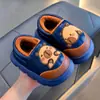 Pantuflas de Algodón de Invierno para Niños con Diseño de Capibara para Niños, Piel Sintética (PU), Impermeables, Cálidas, Forradas de Felpa, para Niños Mayores, con Talón Cubierto