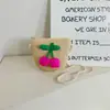 Bolsa Infantil de Moda Dibujos Animados Bolso de Paja de Cereza de Moda Bolso Cruzado para Niñas Bolso Cruzado Ajustable Cartera Sencilla para Niñas