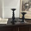 Portavelas de Aromaterapia de Hierro Forjado Vintage Negro Decoración de Boda Mesa Decoración del Hogar Set de Aromaterapia de Mesa Estilo Antiguo