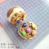 Sanduíche Hambúrguer Feijão de Chocolate Resina Acessórios Gel Creme Criativo DIY Acessórios de Cabelo Título Capa de Celular Pingente Fivela de Sapato