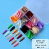 12 grade caixa de plástico cor nail art peças uma variedade de glitter matte wear unhas ballet unhas postiças atacado