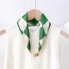 Primavera y Otoño Nuevo Estilo Hebilla Magnética Bufanda de Seda Banda Larga para el Cabello para Mujer Camisa Decorativa Bufanda para Usar con Perla Bufanda de Moda al Mayoreo