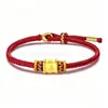 Pulseira de Contas de Ouro Transferíveis para Homens e Mulheres, Mantra de Seis Caracteres, Ouro Puro 999, Pulseira do Zodíaco, Pulseira de Casal em Ouro Puro, Presente