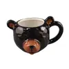 Taza Creativa de Animales en Cerámica con Diseño 3D en Relieve, Taza de Oso, Taza de Agua con Forma Única, Taza de Leche, Taza de Café, Linda