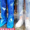 Cobre-sapatos Descartáveis, Longo e Grosso, Impermeável e Antiderrapante para Uso Externo em Dias Chuvosos, Protetores de Pé de Plástico Impermeáveis de Cano Alto para Fazendas Externas
