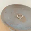 Anillo de Plata de Ley S925 Estilo Simple para Mujer, No se Desvanece, Lujo Accesible, Versátil, de Nicho, Gama Alta, Joyería de Mano Nueva Abierta
