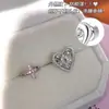 Pendientes Retro Franceses Huecos de Circonita con Forma de Corazón para Mujer, Pendientes de Cruz de Lujo Ligero de Moda de Gama Alta, Pendientes Versátiles