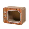Rascador para Gatos con Forma de Cubo y Televisión, Casa para Gatos para Todas las Estaciones, Casa para Gatos Resistente al Desgaste y a los Arañazos