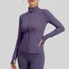 Tops de Fitness Juyitang con Empalme, Bolsillos Elásticos Transpirables, Ropa Deportiva para Correr Yoga, Mangas Largas para Mujer