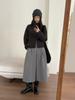 Tg Pantalones de Lana de Pierna Ancha Línea A a la Moda con Riñonera para Mujer Invierno 2025 Nuevos Pantalones Acampanados Cortos Plisados 25968
