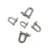 Grillete de Anilla en D de Acero Inoxidable 304/316 Conector de Anilla en D Hebilla de Acero para Cadena Anillo de Conexión Forma de Arco Desmontable Versión Extendida