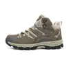 Zapatos de montañismo transfronterizos talla grande estilo popular nuevos zapatos para hombre pareja de caña alta cuero resistente al desgaste transfronterizos para exteriores senderismo trail running